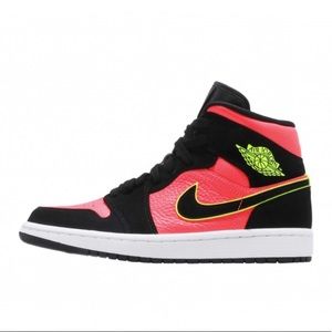 Nike Air Jordan Black Volt Hot Punch Shoes Pink